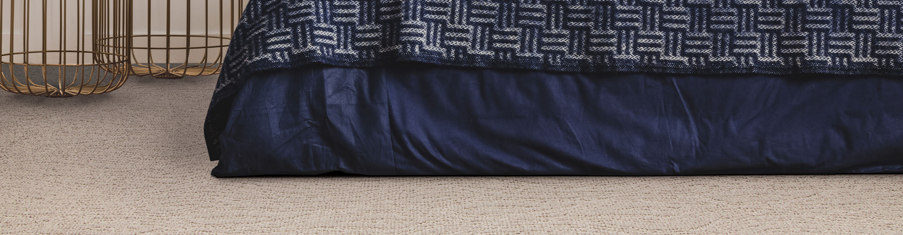 light colored carpet in dark living area